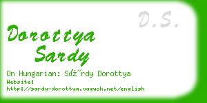 dorottya sardy business card